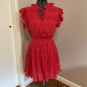 EUC Max Studio Coral Flutter Sleeve Dress